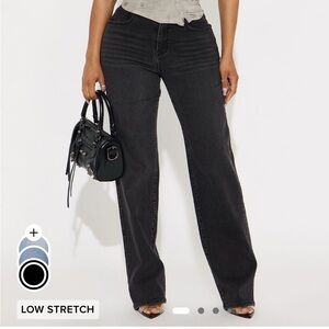Fashion Nova Black Straight Leg Jeans